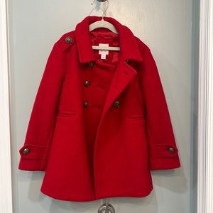 Gap kids red peacoat XS (4-5)